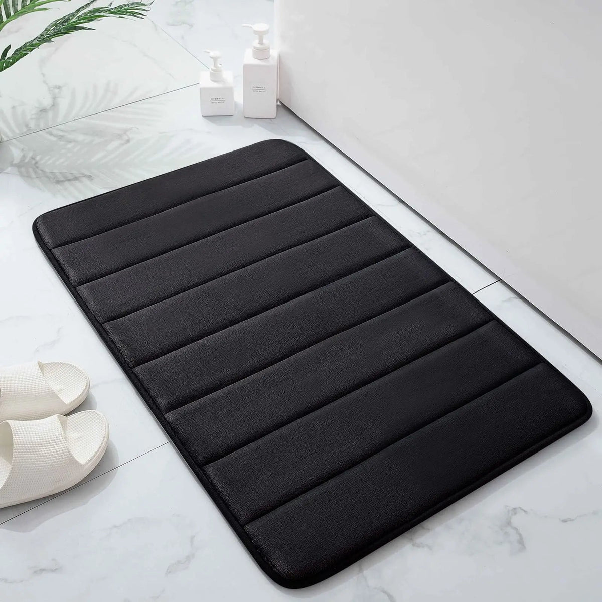 Bath Mat Memory Foam Microfiber Non-Slip Backing