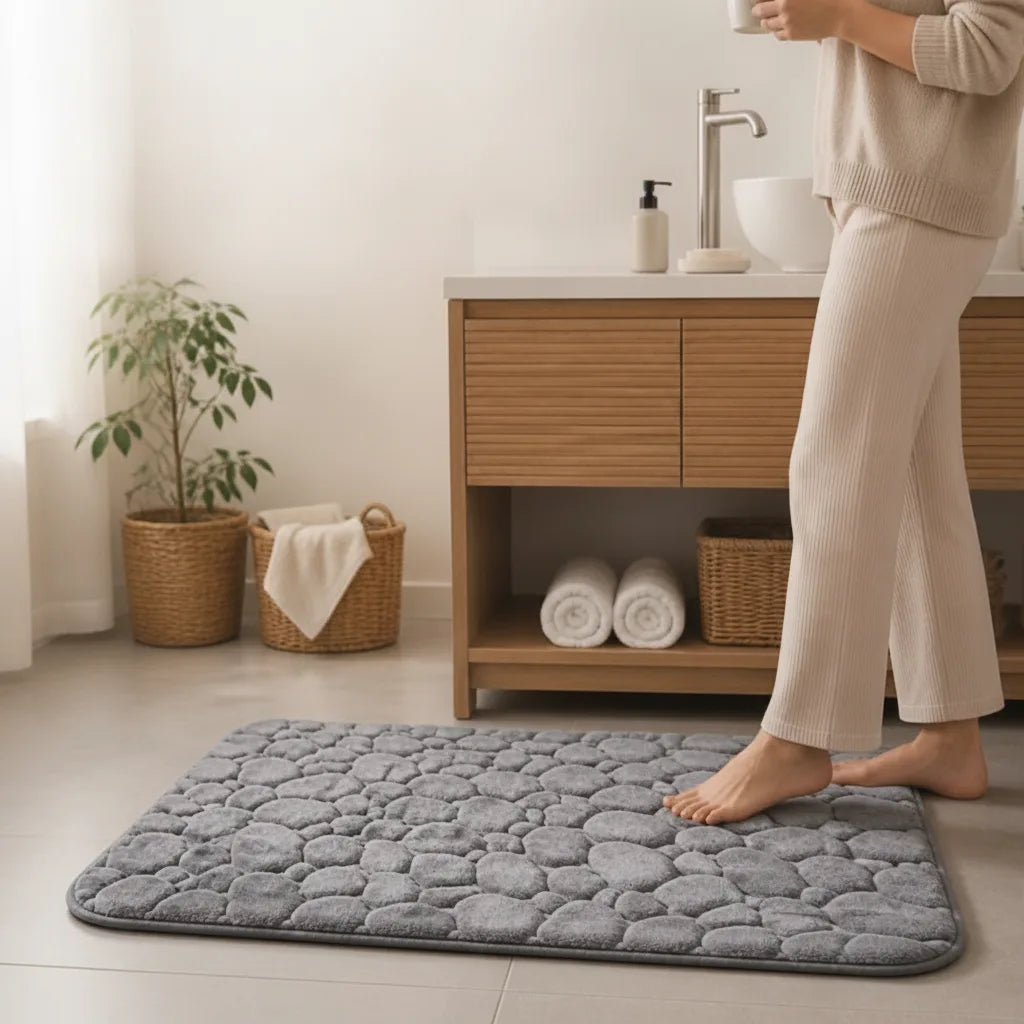 Bath Mat Non-Slip Quick-Dry Cotton Terry