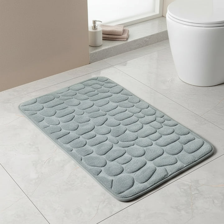 Bath Mat Pebble-Embossed Memory Foam Non-Slip