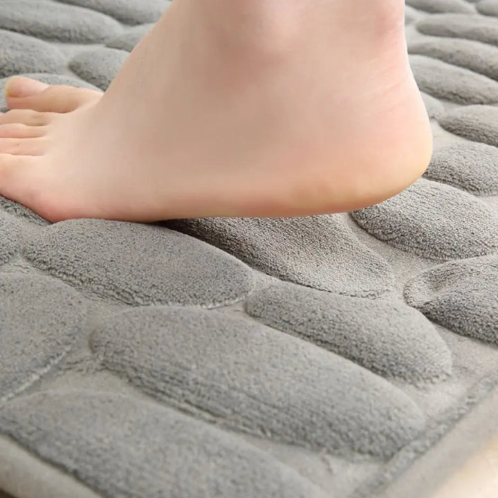 Bath Mat Pebble-Embossed Memory Foam Non-Slip