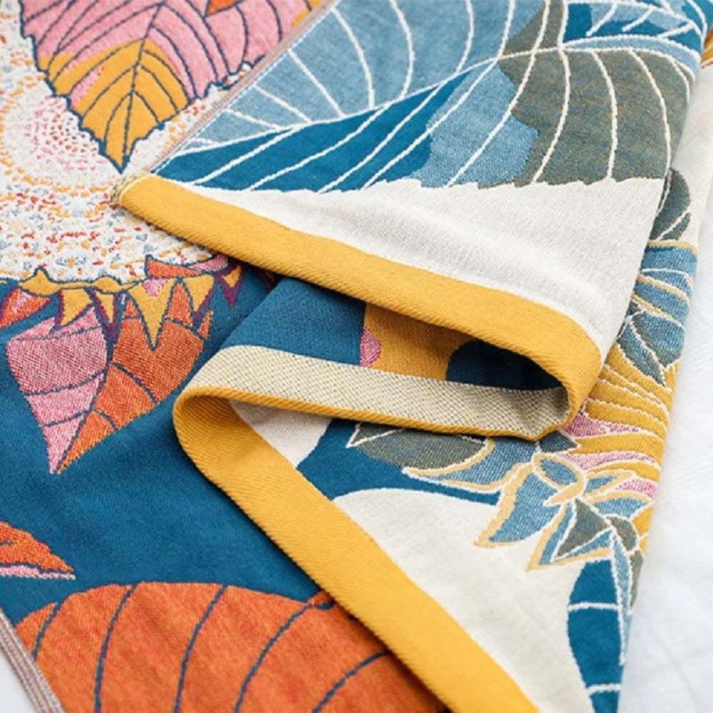 Bath Towel 100% Cotton Sunflower Jacquard Quick-Drying