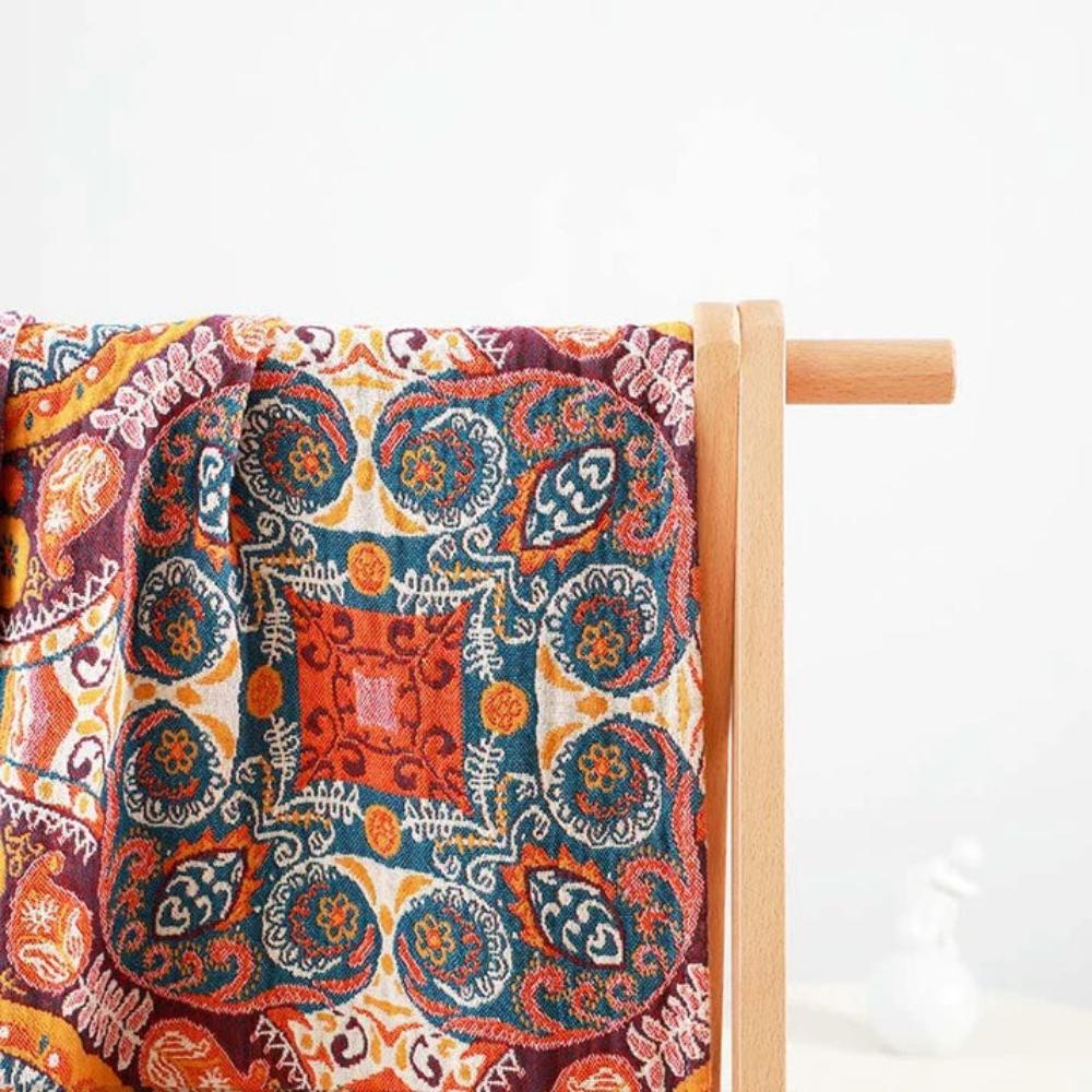 Bath Towel 100% Cotton Vintage Boho Pattern