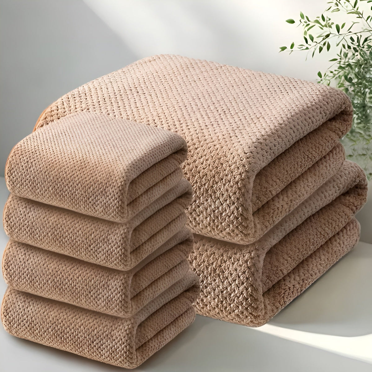 Bath Towel Set Microfiber Ultra-Absorbent Set of 6