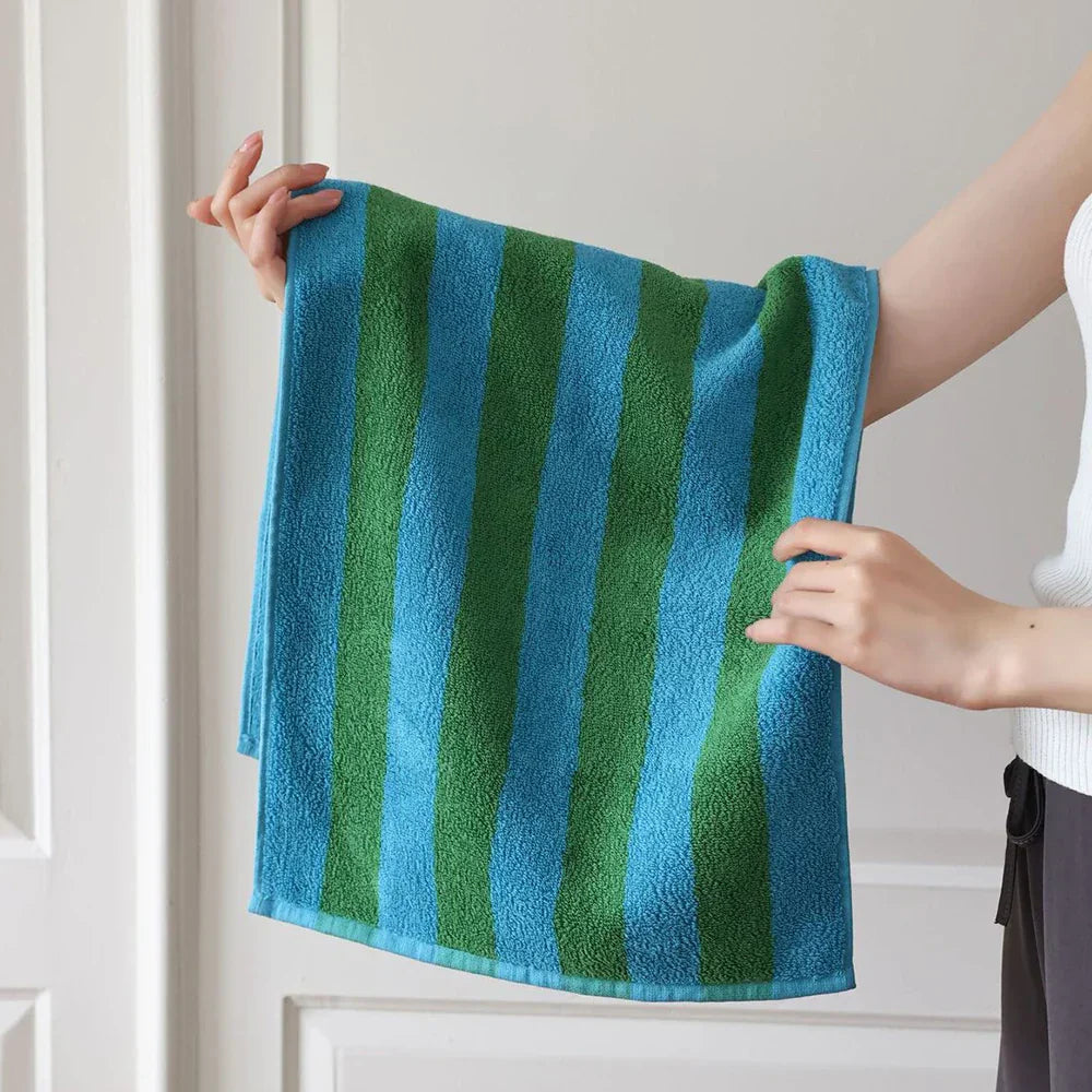 Bath Towel Striped Yarn-Dyed Jacquard Combed Cotton