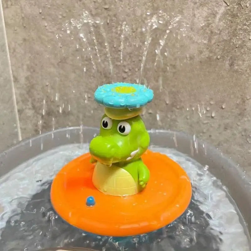 Bath Toy Crocodile Water-Activated LED Six Interchangeable Nozzles