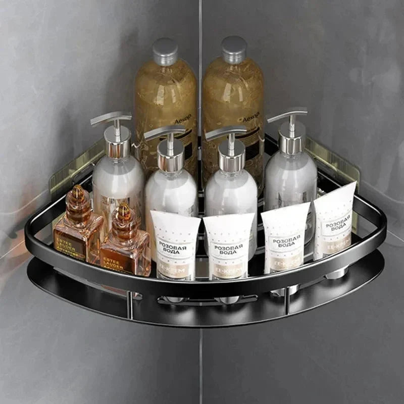 Bathroom Corner Shelf Aluminum Self-Adhesive Set of 2
