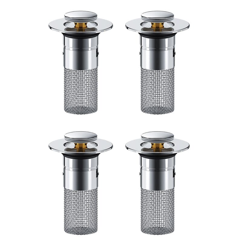 Bathroom Drain Strainer Pop-Up Stopper & Basket Filter
