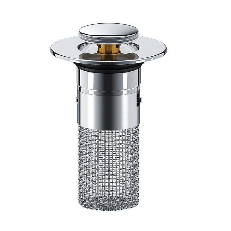Bathroom Drain Strainer Pop-Up Stopper & Basket Filter