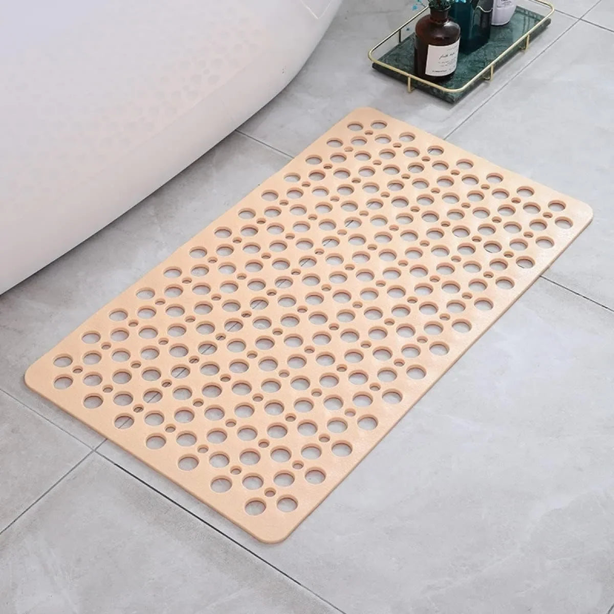 Bathroom Safety Mat Suction Cup Grip & Textured Non-Slip