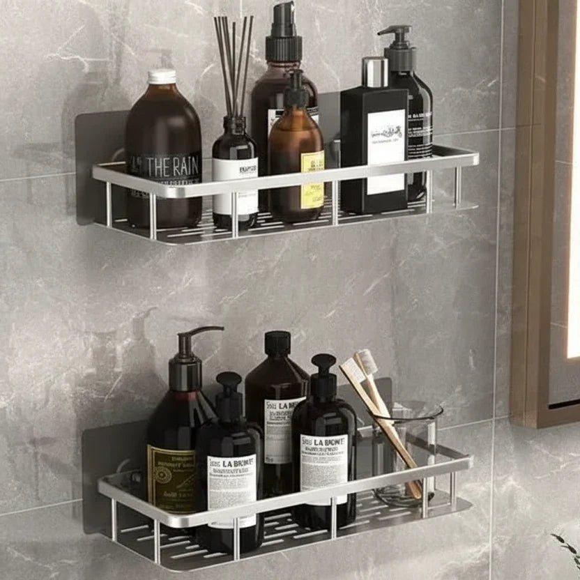Bathroom Shelf Drill-Free Self-Adhesive Stainless Steel Trim