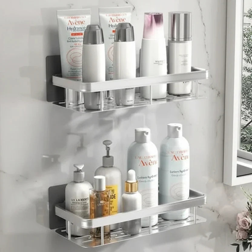 Bathroom Shelf Drill-Free Self-Adhesive Stainless Steel Trim