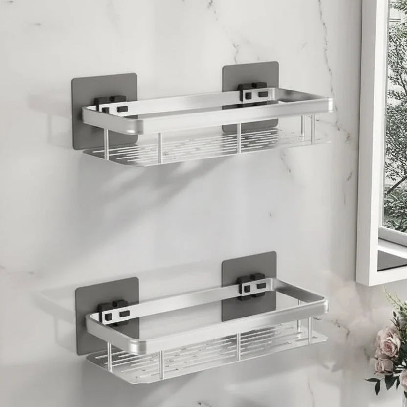 Bathroom Shelf Drill-Free Self-Adhesive Stainless Steel Trim