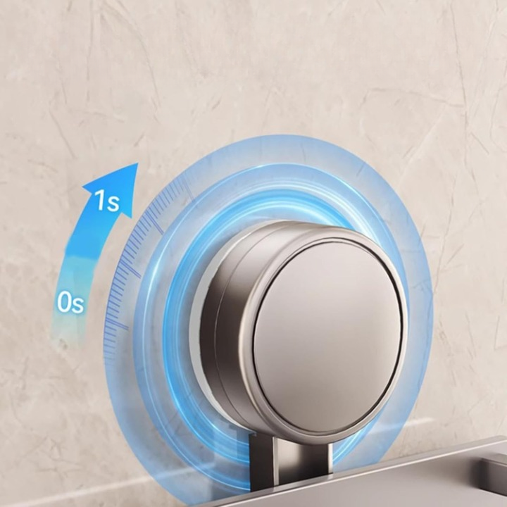 Bathroom Wall Shelf Drill-Free Suction Mount Slatted Aluminum