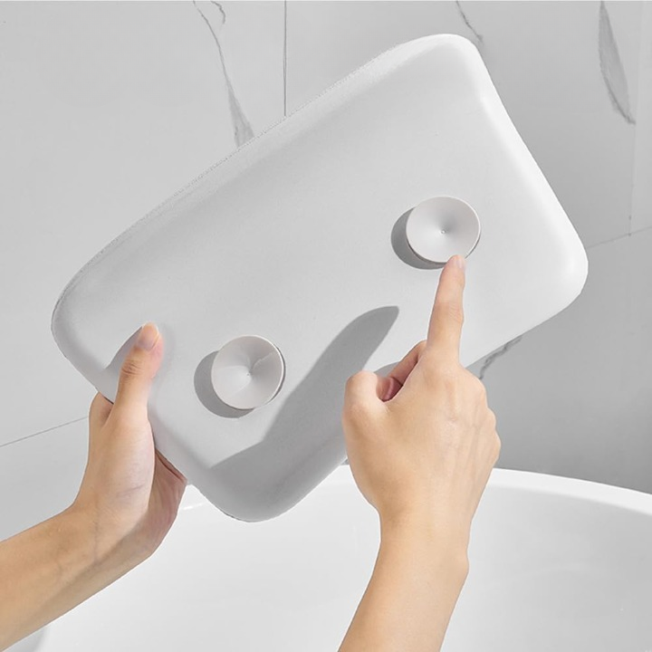 Bathtub Pillow Ergonomic Neck Support & Non-Slip Suction Cups