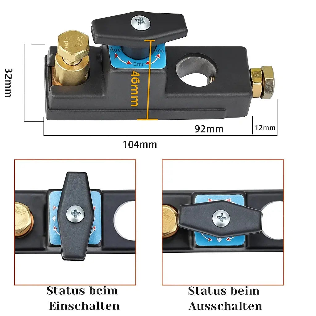 Battery Disconnect Switch One-Turn Operation Pure Copper 12V/24V