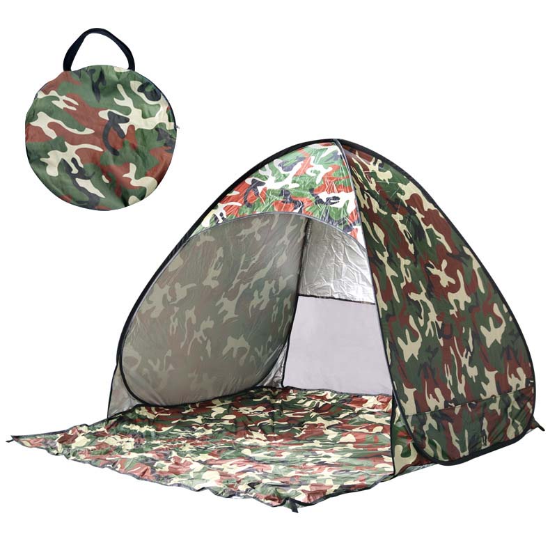 Beach Tent 1-Second Pop-Up Silver-Coated Oxford Fabric