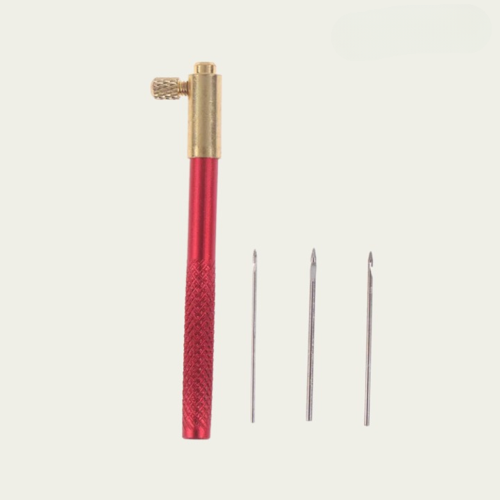 Bead Embroidery Kit Ergonomic Handle Stainless Needles 3 Sizes