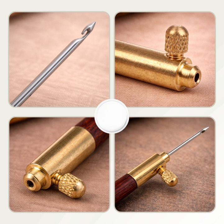 Bead Embroidery Kit Ergonomic Handle Stainless Needles 3 Sizes