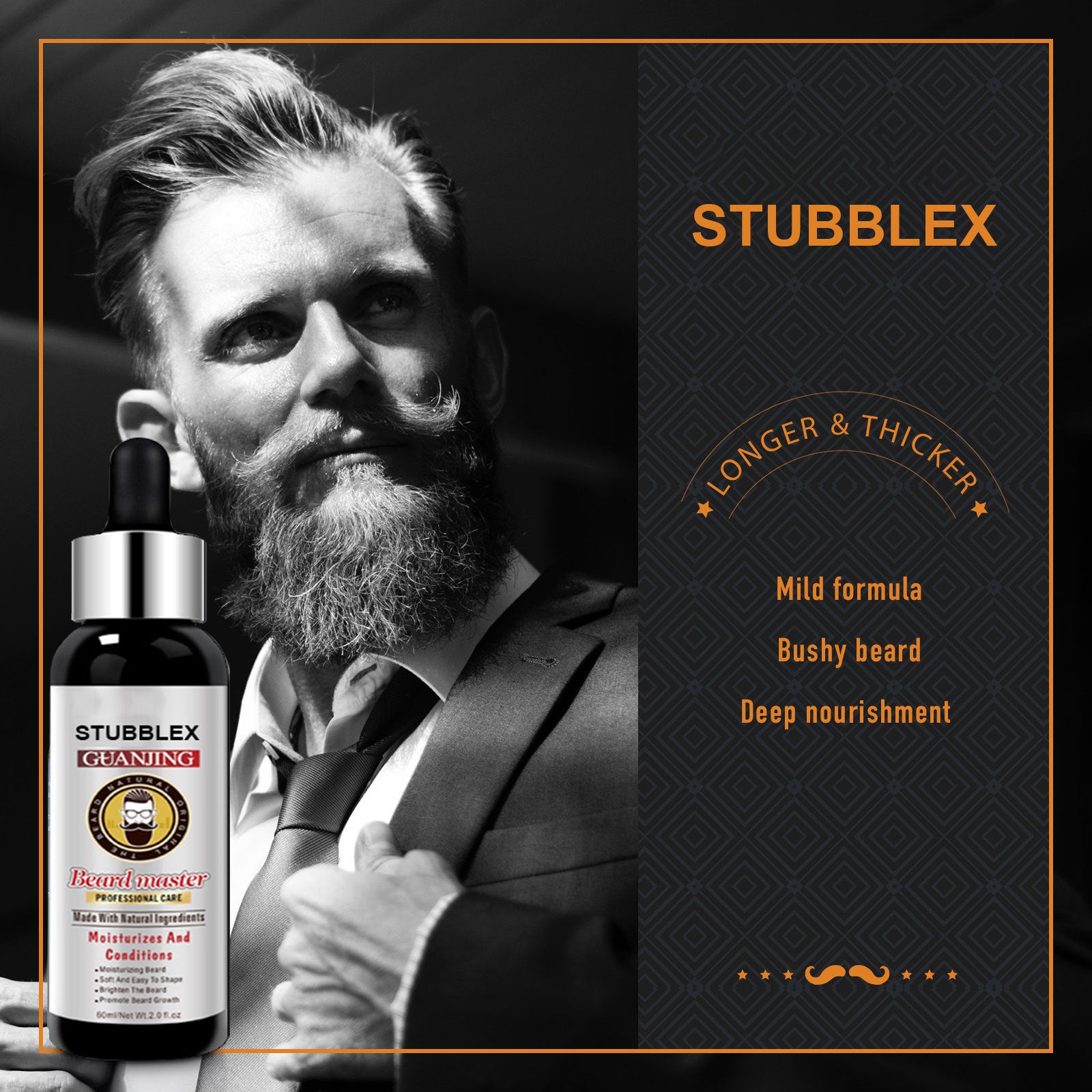 Beard Oil Natural Growth & Ingrown Hair Defense