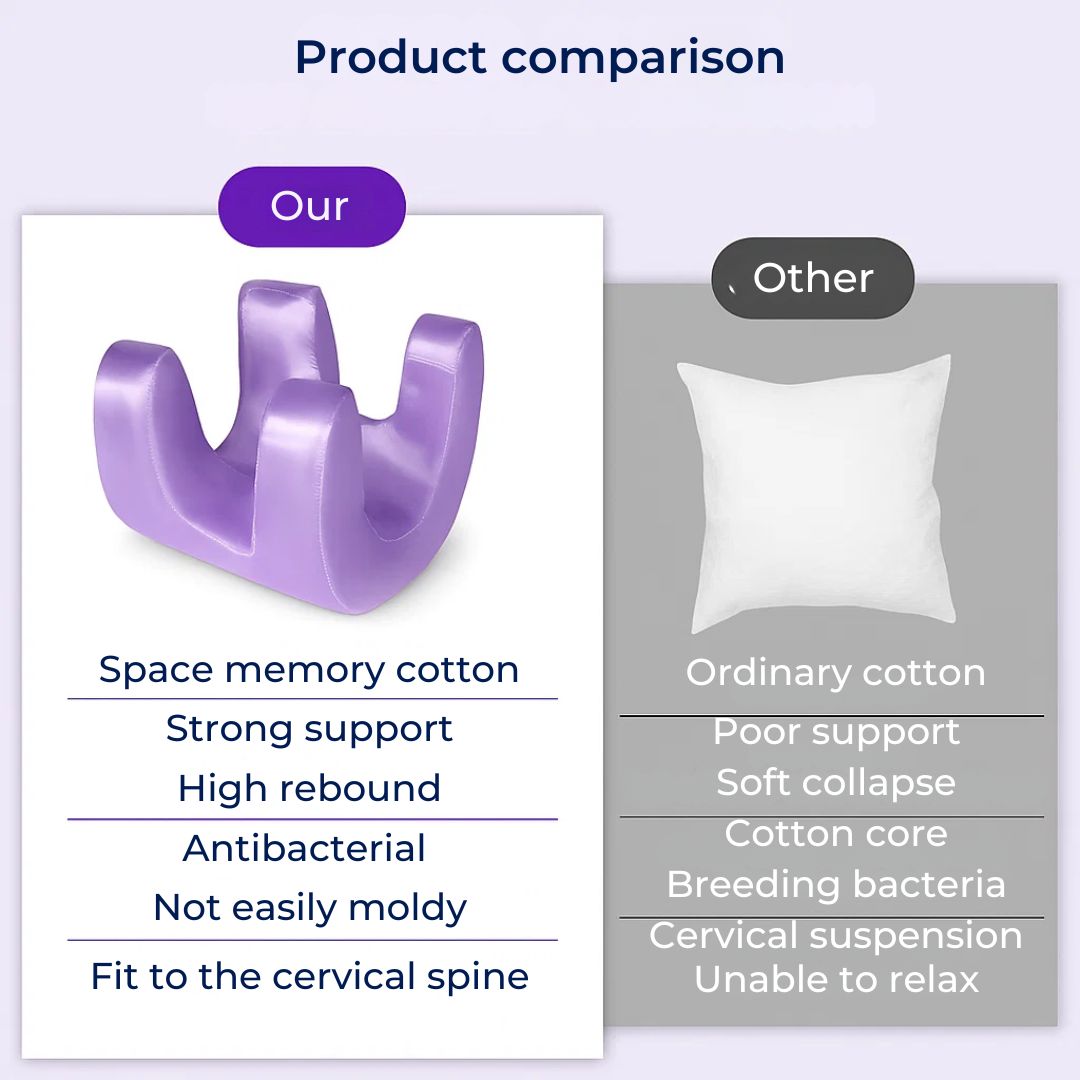 Beauty Pillow U-Shape Cooling Memory Foam & Breathable Cover