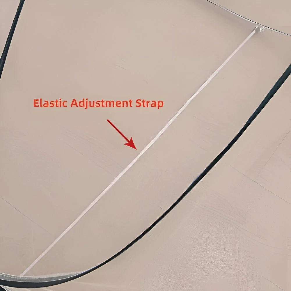 Bed Mosquito Net Foldable Round Frame Two-Way Metal Zipper