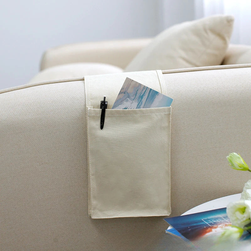 Bed Organizer Hanging Multiple Pockets Cotton-Linen