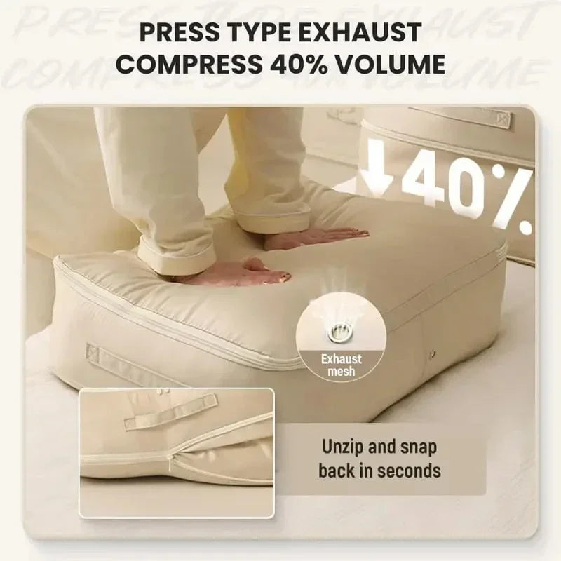Bedding Storage Bag Built-In Valve 40% Compression