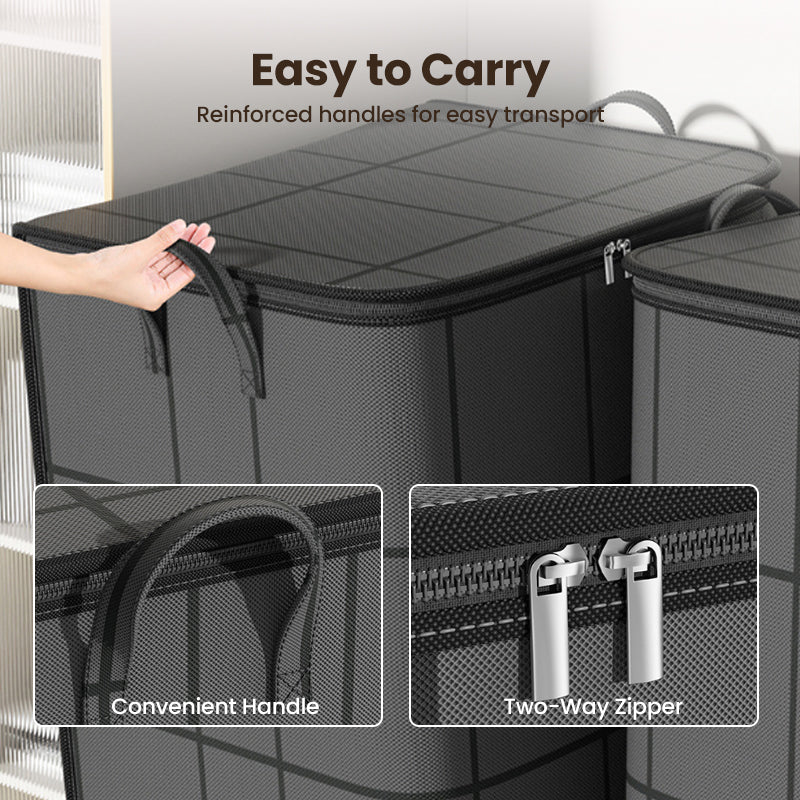Bedding Storage Bag Reinforced Nonwoven Dustproof Zipper & Padded Handles