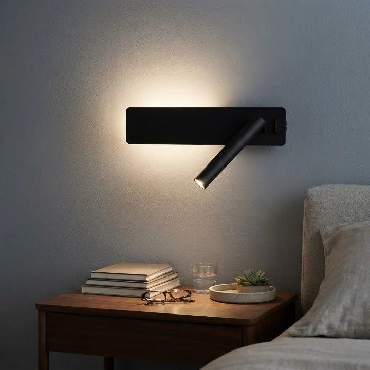 Bedroom Wall Light Dual LED Stepless Dimmable USB Charging