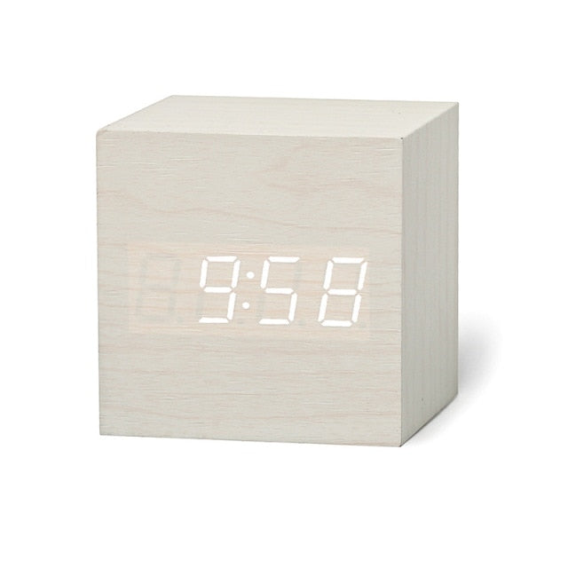 Bedside Alarm Clock LED Display & Temperature