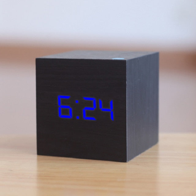 Bedside Alarm Clock LED Display & Temperature