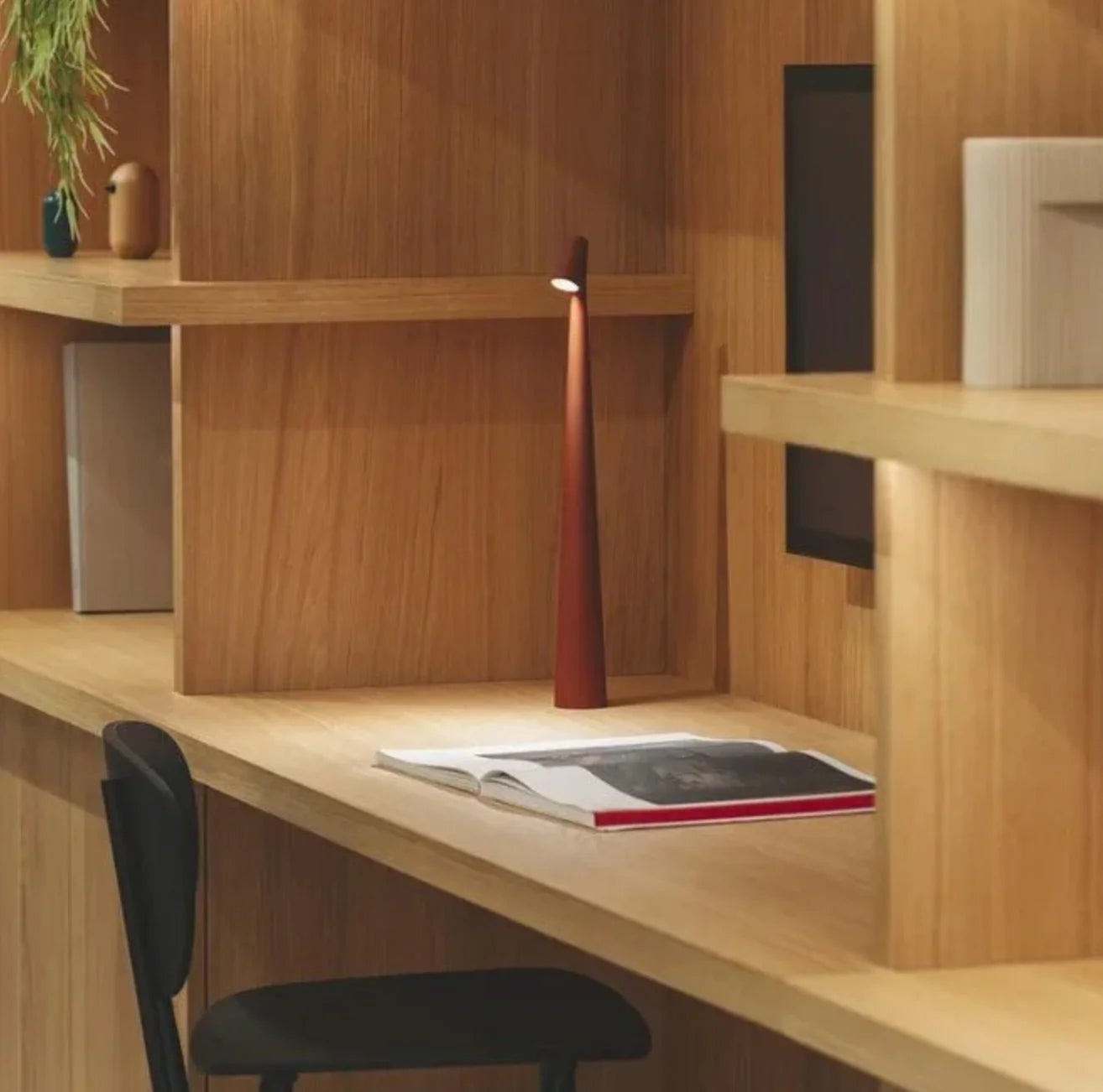 Bedside Lamp Touch-Dimmable USB Rechargeable