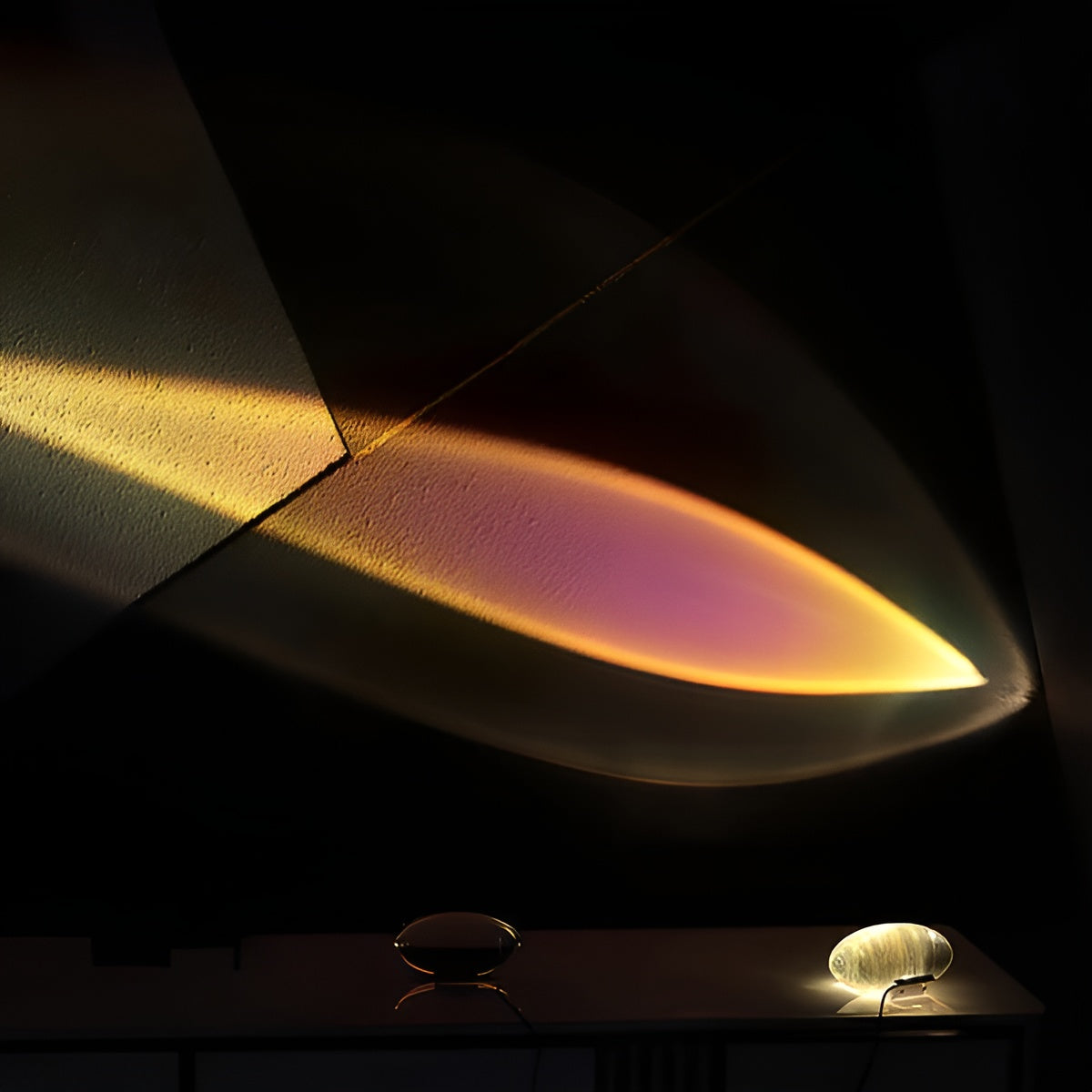 Bedside Lamp Warm Ambient Light Clear Glass