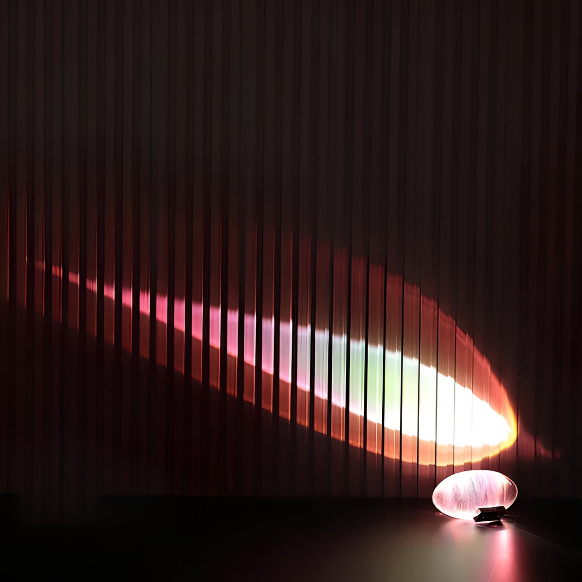 Bedside Lamp Warm Ambient Light Clear Glass