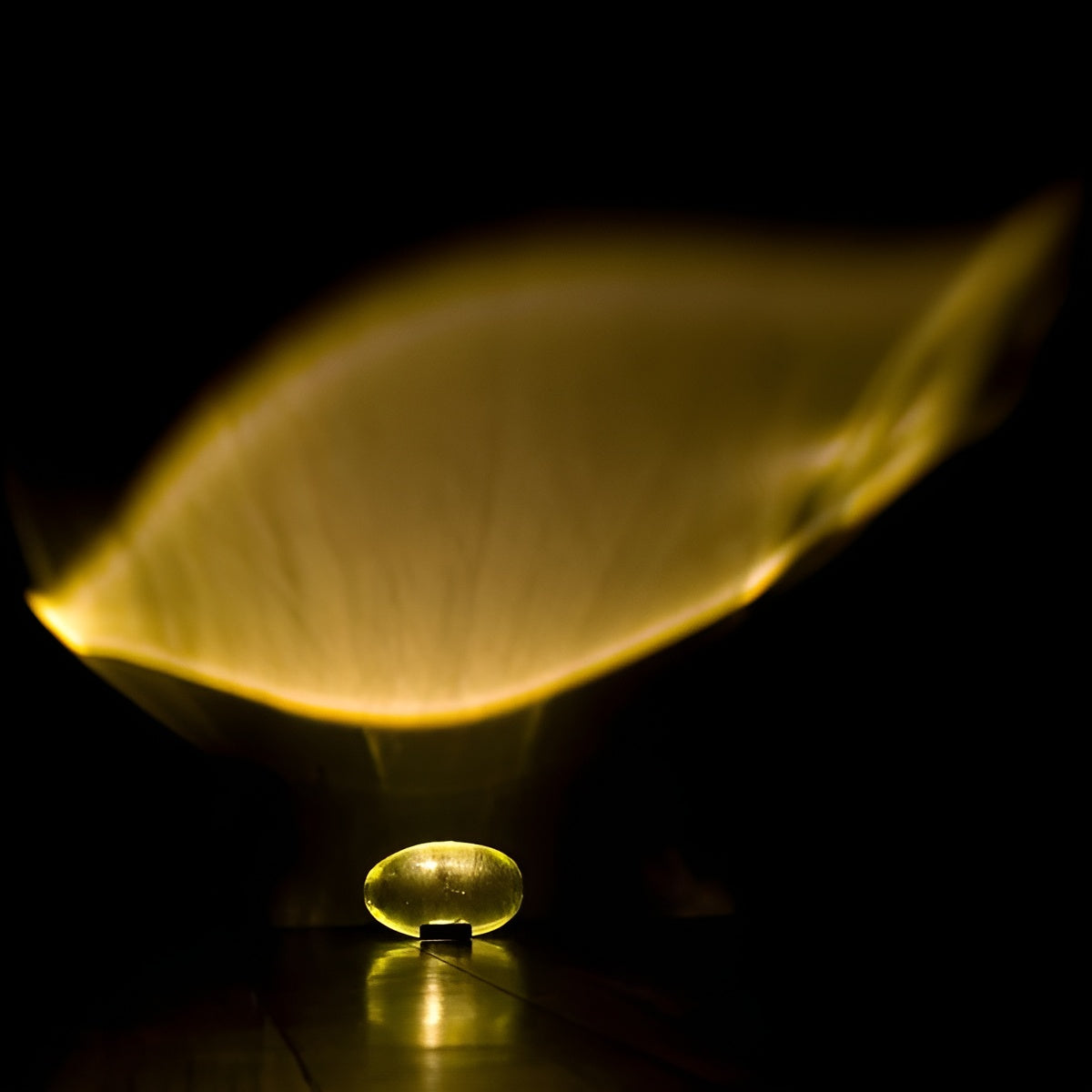 Bedside Lamp Warm Ambient Light Clear Glass