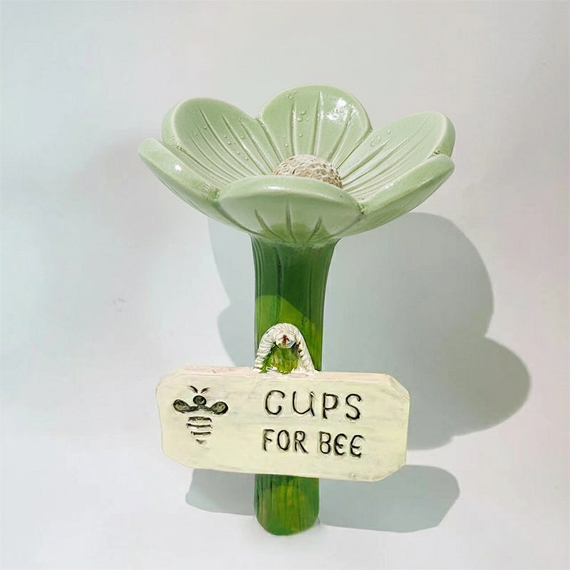 Bee & Butterfly Waterer Shallow Resin Bowl Stake