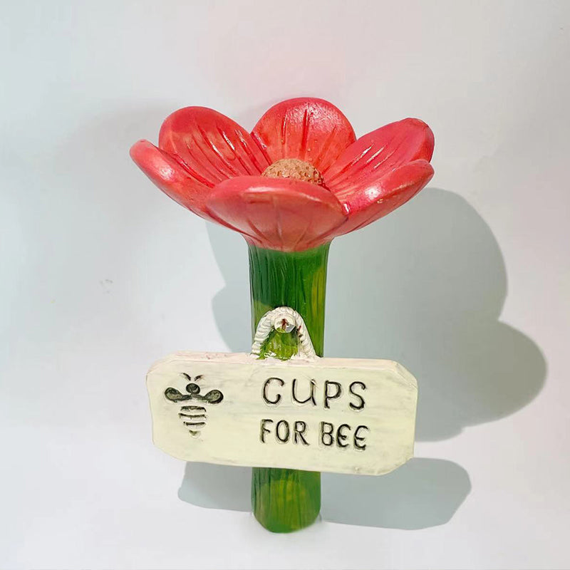 Bee & Butterfly Waterer Shallow Resin Bowl Stake