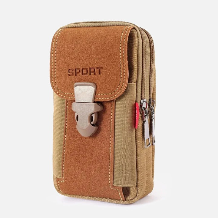 Belt Bag Water-Resistant Canvas Phone Pocket & Inner Organizer