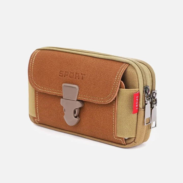 Belt Bag Water-Resistant Canvas Phone Pocket & Inner Organizer