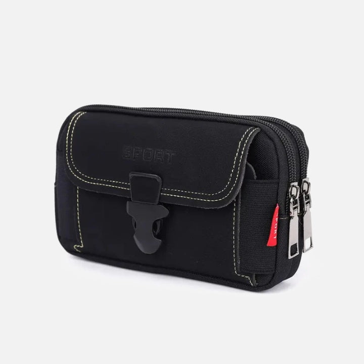 Belt Bag Water-Resistant Canvas Phone Pocket & Inner Organizer