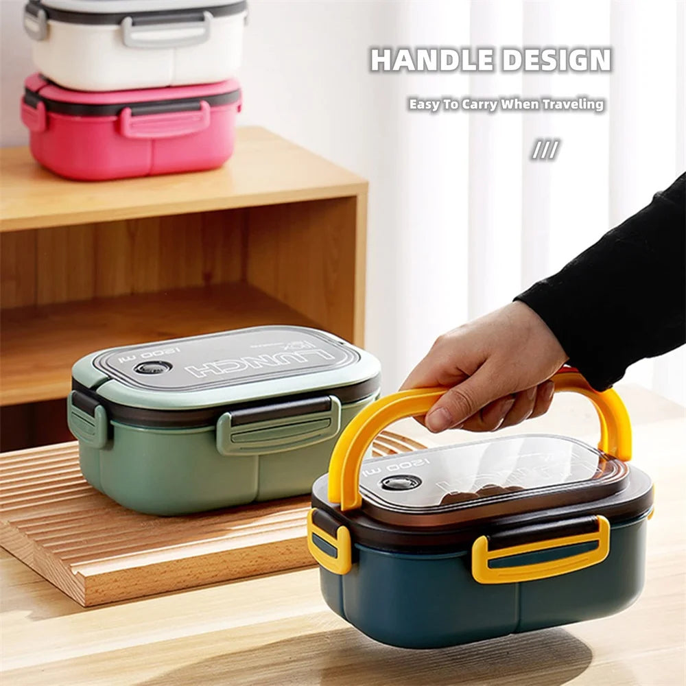 Bento Lunch Box Two-Tier Leak-Proof With Utensils