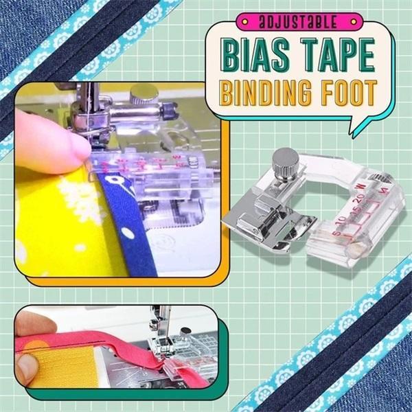 Bias Tape Foot Stepless 5-20mm Adjustment Transparent Guide