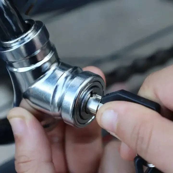 Bicycle Cable Lock Reinforced Steel Cable & Metal Housing Key-Operated
