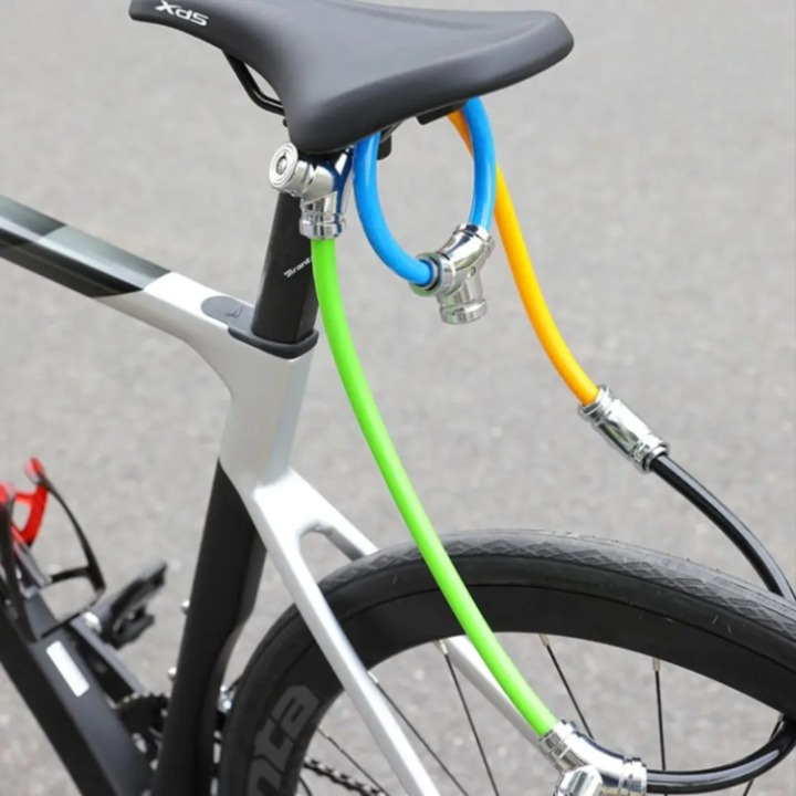 Bicycle Cable Lock Steel Coated Key Operated Compact