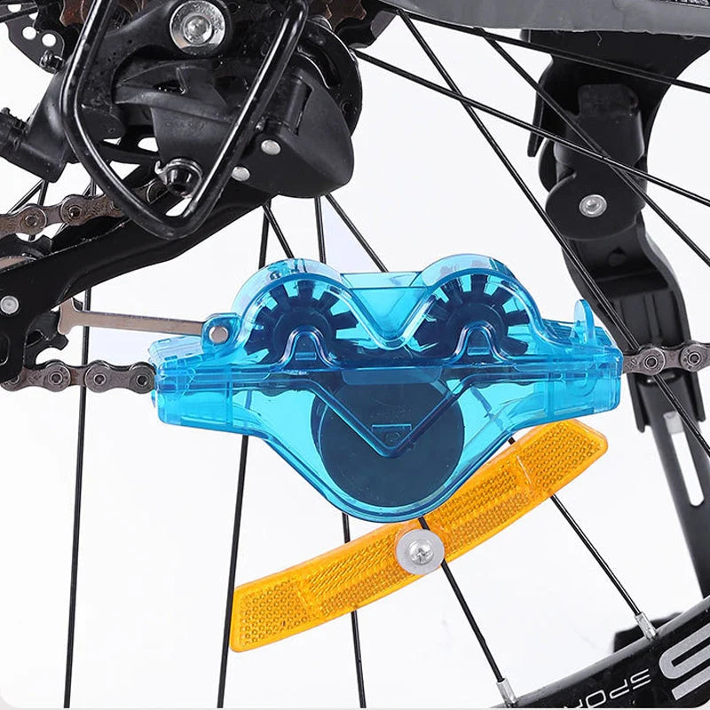 Bicycle Chain Cleaner Transparent Blue Set of 2