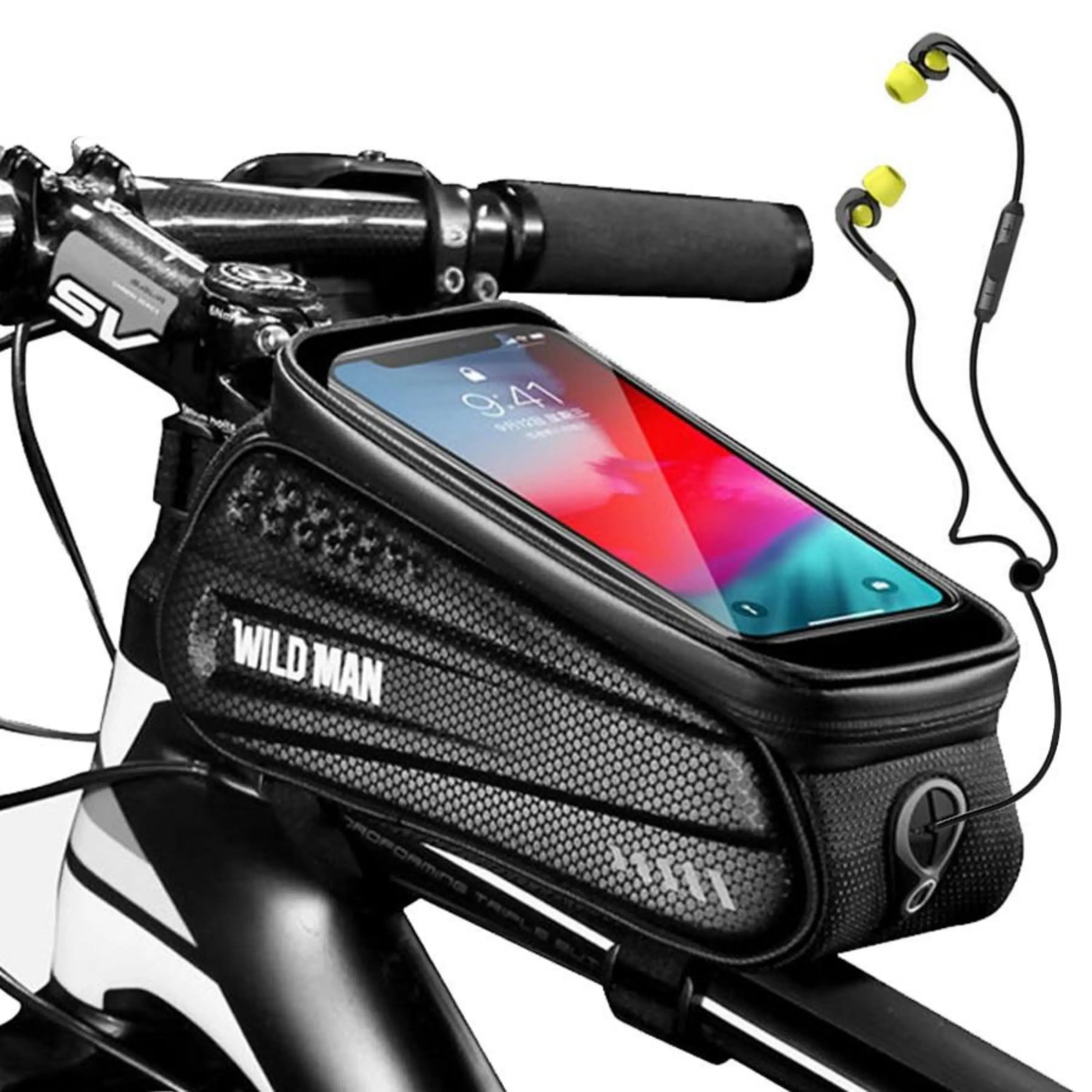 Bicycle Frame Bag Touchscreen Window Hard-Shell Stable Mounting