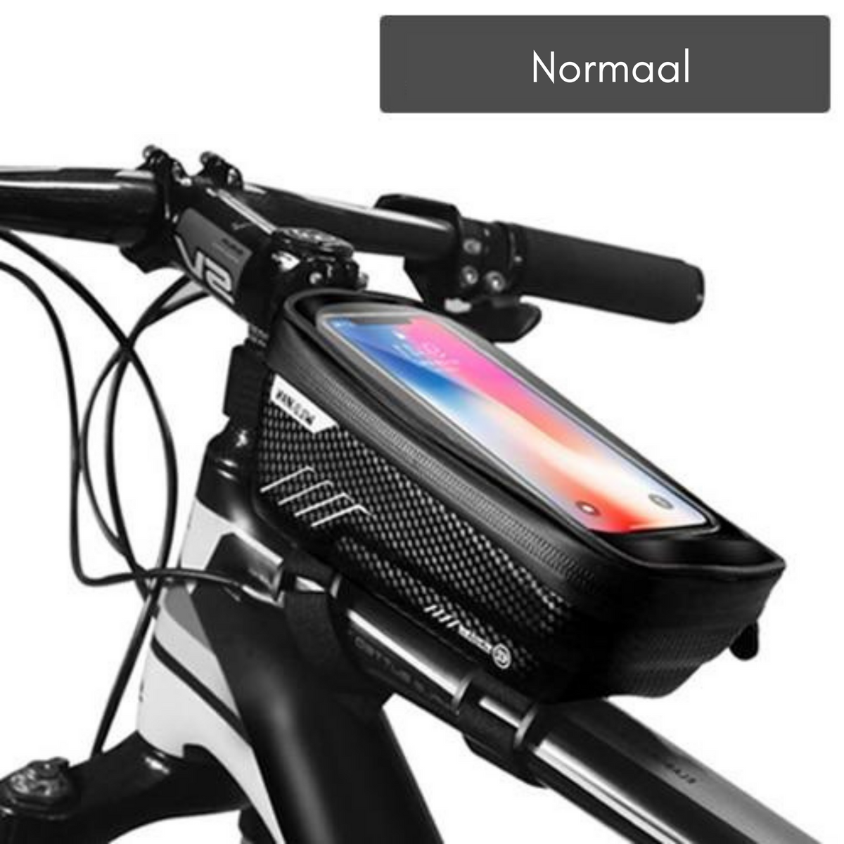 Bicycle Frame Bag Touchscreen Window Hard-Shell Stable Mounting