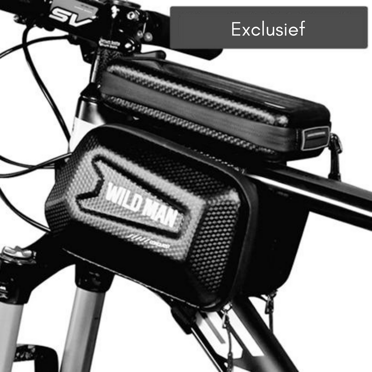 Bicycle Frame Bag Touchscreen Window Hard-Shell Stable Mounting