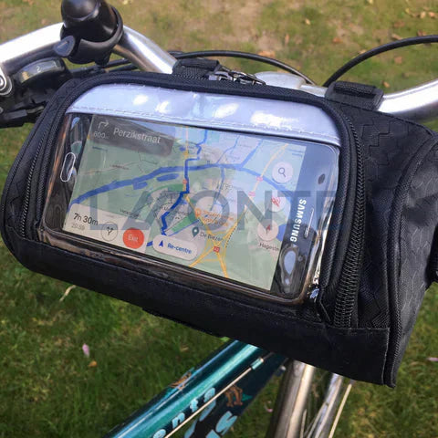 Bicycle Handlebar Bag Touchscreen Window & Splash-Resistant Nylon