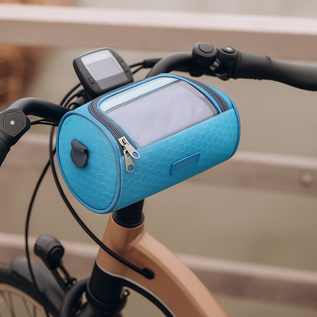 Bicycle Handlebar Bag Touchscreen Window & Splash-Resistant Nylon